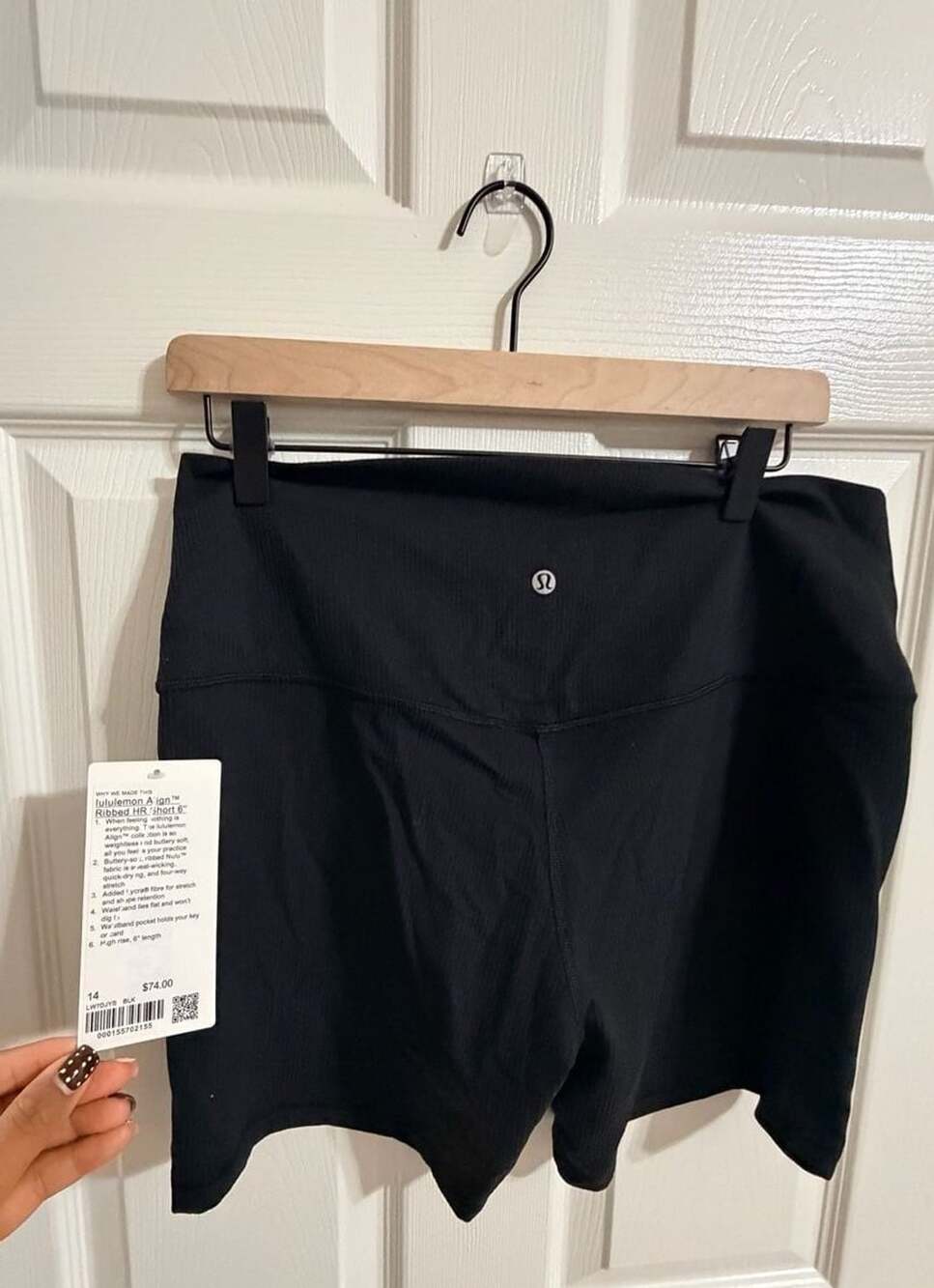 Lululemon Align Ribbed HR Short 6 Size 14 Black